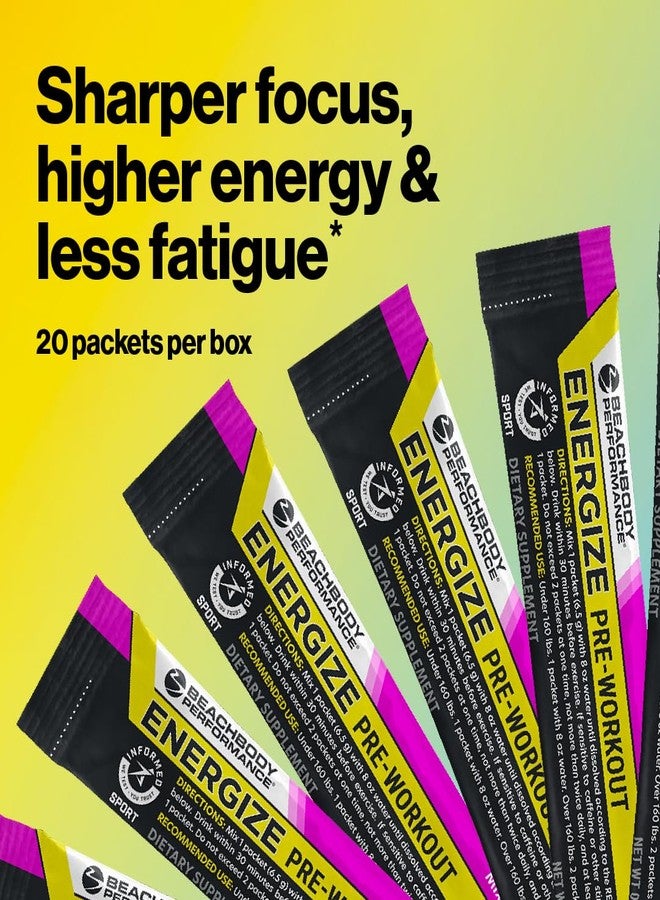 BODi Energize Pre Workout Powder - Beta-Alanine, Quercetin & Low-Dose Caffeine Formula for Enhanced Energy & Focus, Increase Energy & Endurance Supplement, Mixed Berry, 20 Sticks - Image 3